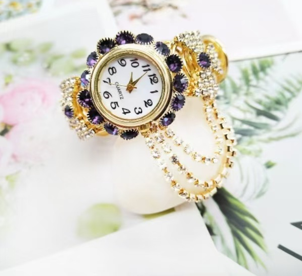 Luxury Rhinestone Women Watches Fashion Adjustable Bangle Ladies Quartz Wristwatch Reloj Mujer