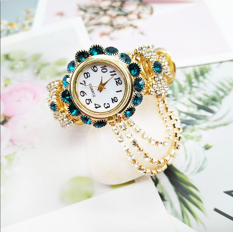 Luxury Rhinestone Women Watches Fashion Adjustable Bangle Ladies Quartz Wristwatch Reloj Mujer