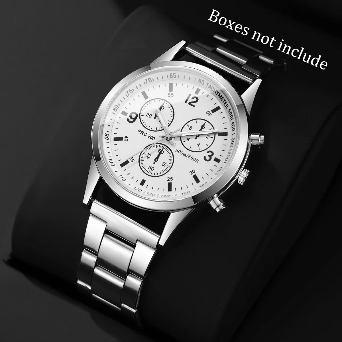 Fashion Men Business Quartz Watch Luxury Silvery Strap Wristwatch Reloj Hombre(Without Box)