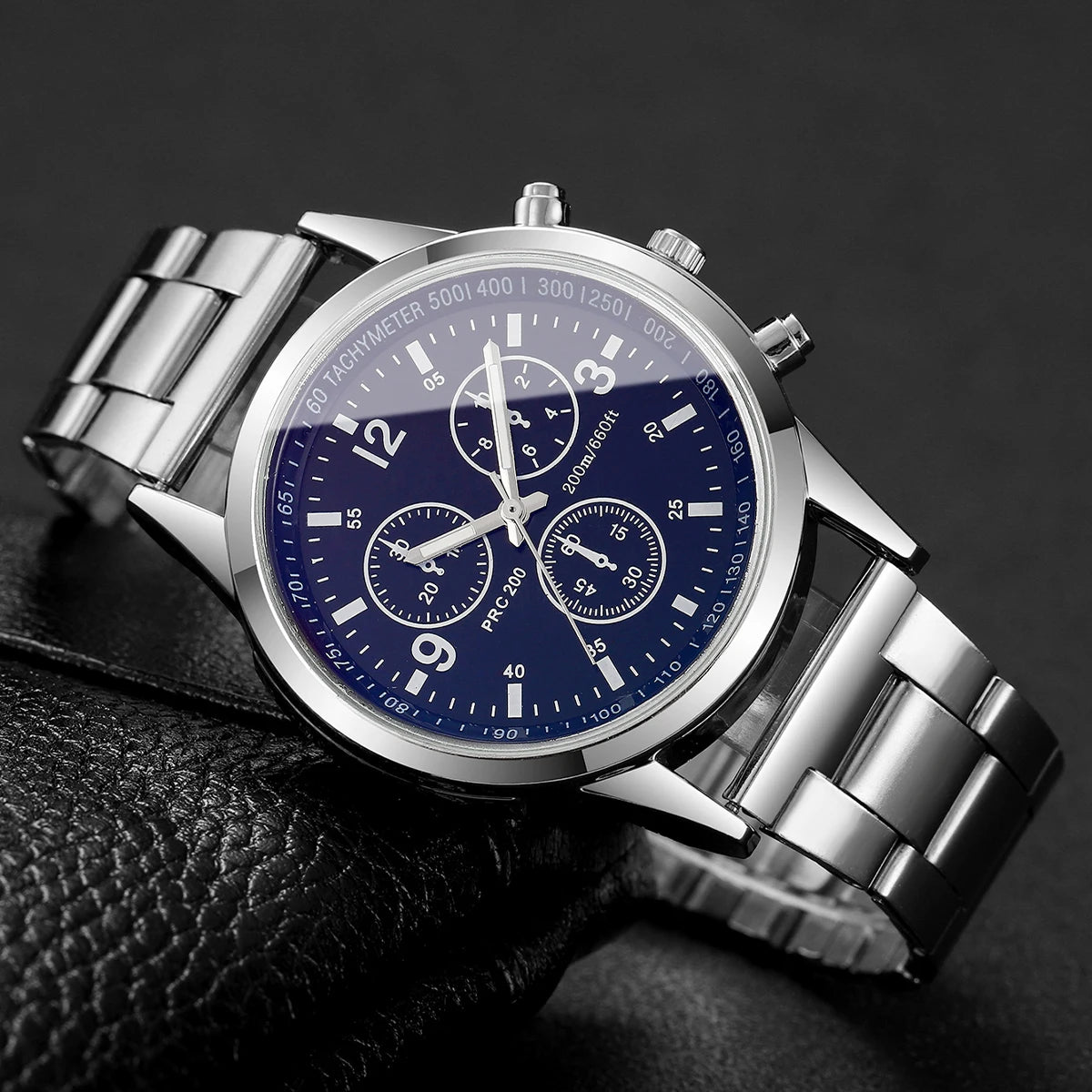 Fashion Men Business Quartz Watch Luxury Silvery Strap Wristwatch Reloj Hombre(Without Box)