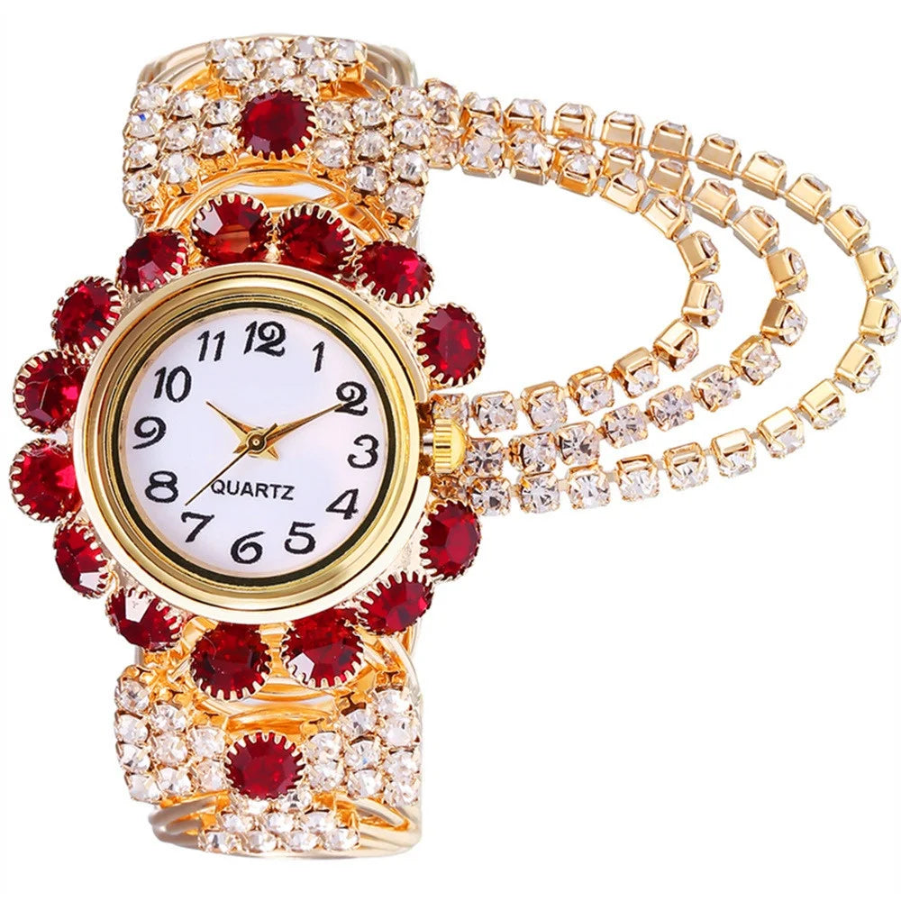 Luxury Rhinestone Women Watches Fashion Adjustable Bangle Ladies Quartz Wristwatch Reloj Mujer