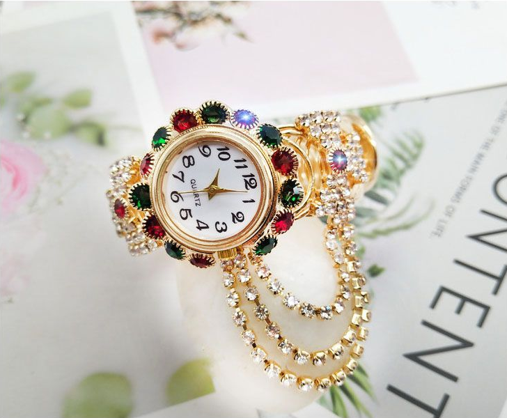 Luxury Rhinestone Women Watches Fashion Adjustable Bangle Ladies Quartz Wristwatch Reloj Mujer