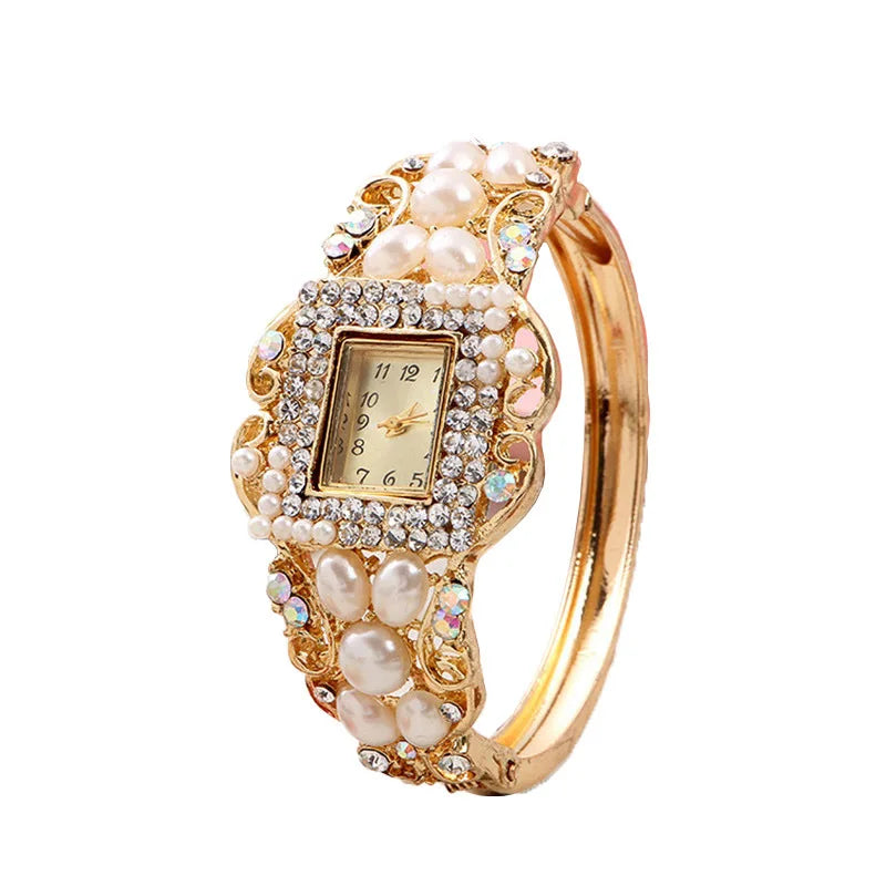 Fashion Dress Women's Watch Brand Luxury Simple Pearl Bracelet Jewelry Waterproof Female Clock Fashion Watches for women Gift