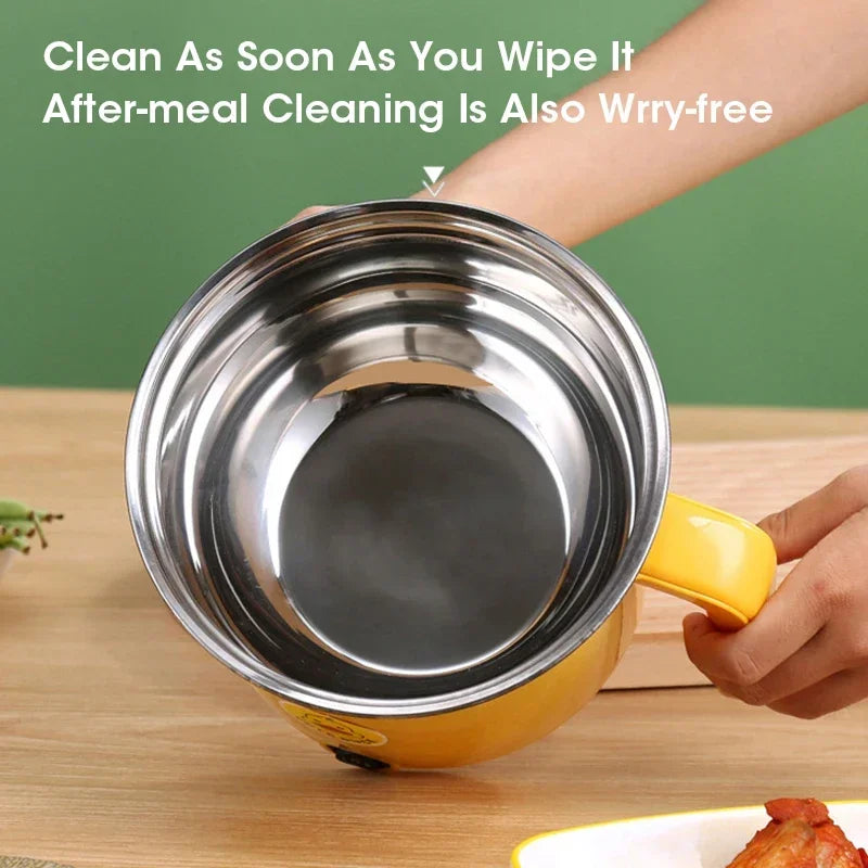 1.8L Multifunctional Non-stick Electric Hot Pot for 1-2 People Student Dormitory Household Kitchen Appliance
