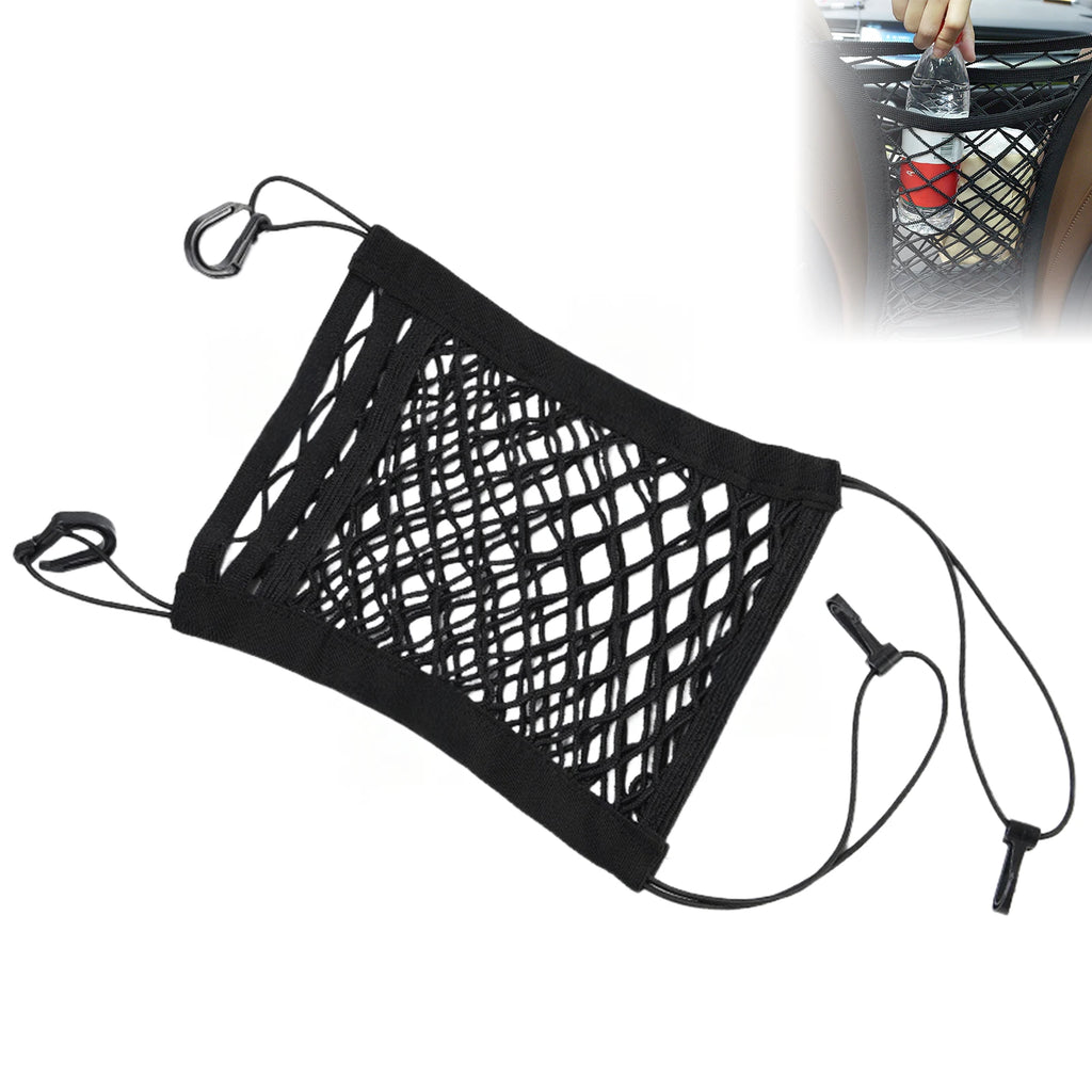 Car Seat Gap Mesh Organizer Stretchable Mesh Pocket Organizer Holds Phone Keys Sunglasses