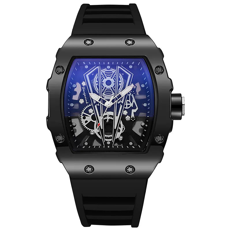 Casual Silicone Strap Men Sports Watches Luxury Large Dial Calendar Quartz Wristwatches For Mens Clock Reloj Hombre
